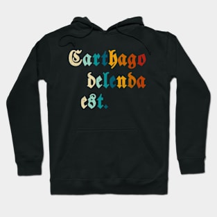 Retro Carthago Delenda Est Hoodie